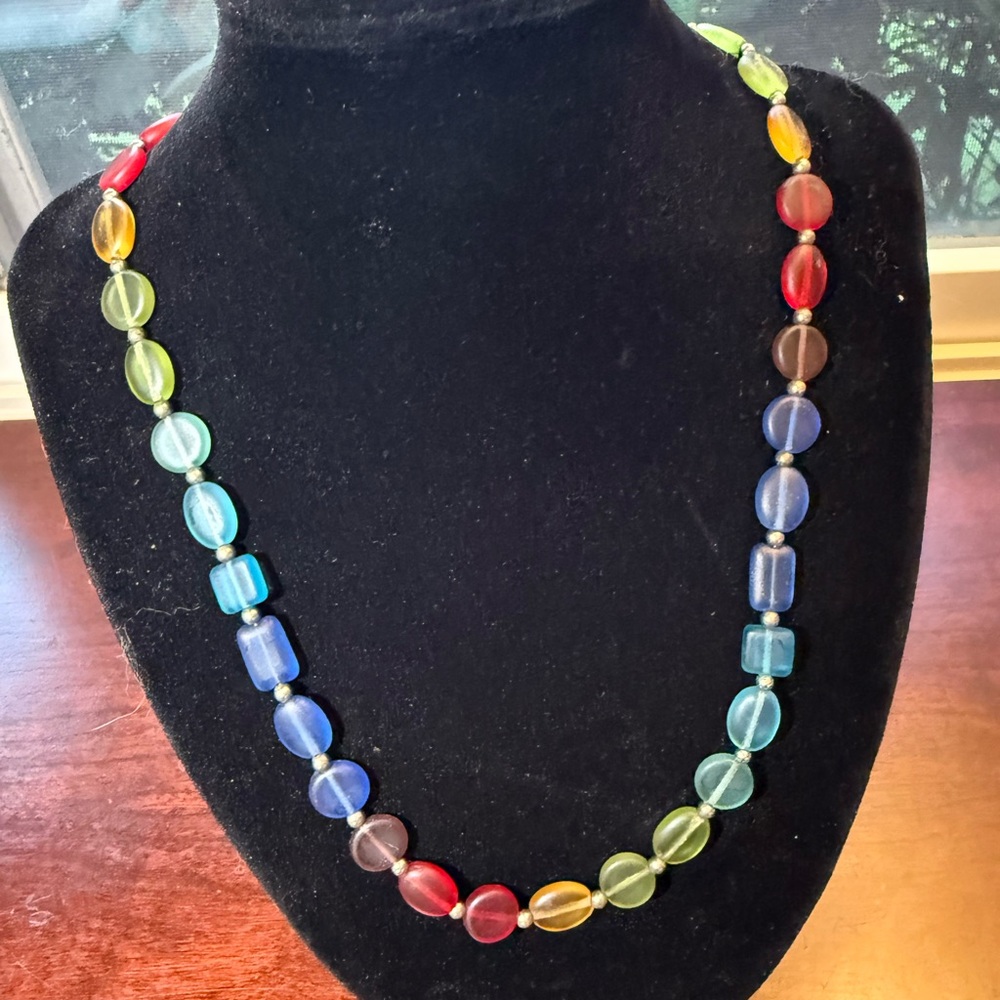 Colorful Beaded Necklace 🌈 with Gradient Design